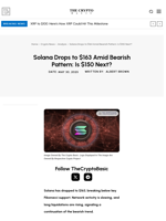 Solana Drops to $163 Amid Bearish Pattern: Is $150 Next?
