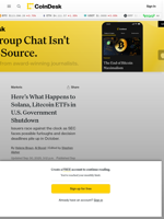 SOL and LTC ETFs Face Delays in Government Shutdown