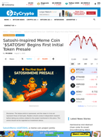 Satoshi-Inspired Meme Coin '$SATOSHI' Begins First Initial Token Presale