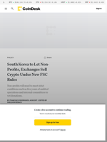 South Korea's Financial Services Commission to Let Non-Profits and Exchanges Sell Crypto Starting June