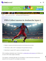 FIFA Collect moves to Avalanche layer-1 - CoinJournal
