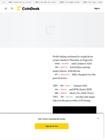 BTC, ETH, ADA Price News: Crypto Profit-Taking Continues as Dogecoin, Cardano Slide