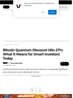 Bitcoin Quantum Discount Hits 27%: What It Means for Smart Investors Today - U.Today