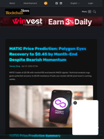 MATIC Price Prediction: Polygon Eyes Recovery to $0.45 by Month-End Despite Bearish Momentum - Blockchain.News