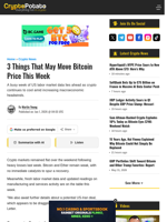 3 Things That May Move Bitcoin Price This Week
