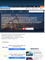 Will Iran Lose Control Of Kharg Island? Crypto Prediction Market Weighs In As Trump Reportedly Mulls Invading Oil Export Hub 