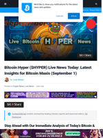 Live Bitcoin Hyper Updates Today: Bitcoin Prediction Today as Hong Kong's Business School Plans Bitcoin Adoption, Analyst Says BTC Will Be Around for a Long Time, and More...
