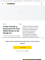 5 New Trends in Generative AI That Web3 Needs to Be Ready For