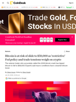 Bitcoin could slide to $58,000 as Fed, tariffs and tensions squeeze markets