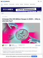 Why UNI Price Didn't React To Uniswap's Record Transactions