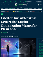 Cited or Invisible: What Generative Engine Optimization Means for PR in 2026 - Crypto Daily