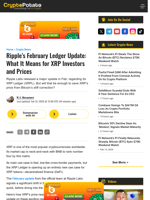 Ripple’s February Ledger Update: What It Means for XRP Investors and Prices
