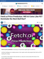Fetch.ai Price Prediction: Will AI Coins Like FET Dominate the Next Bull Run?