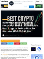 Remittix, Chainlink, Ondo Finance & Stellar Could Be The Best Cryptos To Buy Now To Become $100,000 Richer | Live Bitcoin News