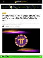 Pi Network (PI) Price: Drops 11% to New All-Time Low of $0.32. What's Next for PI? - CoinCentral