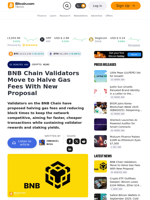 BNB Chain Validators Move to Halve Gas Fees With New Proposal – Crypto News Bitcoin News