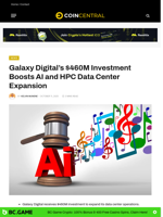 Galaxy Digital’s $460M Investment Boosts AI and HPC Data