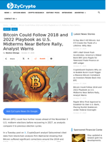 Bitcoin Could Follow 2018 and 2022 Playbook as U.S. Midterms Near Before Rally, Analyst Warns ⋆ ZyCrypto