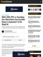 DOGE, SHIB, PEPE, or Something Else: Which Meme Coin Can Make History in September? (3 AIs Weigh In)