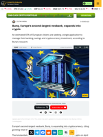 Bunq, Europe’s second-largest neobank, expands into crypto