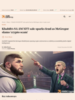 Khabib’s $4.4M NFT sale sparks feud as McGregor slams ‘crypto scam’ - AMBCrypto