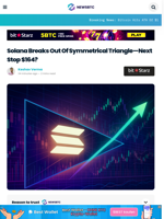 Solana Breaks Out Of Symmetrical Triangle—Next Stop $164?