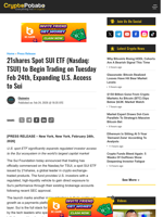 21shares Spot SUI ETF (Nasdaq: TSUI) to Begin Trading on Tuesday Feb 24th, Expanding U.S. Access to Sui
