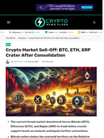 Crypto Market Sell-Off: Bitcoin, Ethereum, XRP Crater After Consolidation