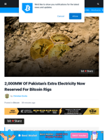 Pakistan Turns Up The Heat On Bitcoin Mining With 2,000MW Power Allocation