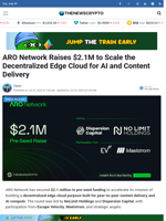 ARO Network Raises $2.1M to Scale the Decentralized Edge Cloud for AI and Content Delivery