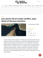 Iran warns US of costly conflict, eyes Strait of Hormuz tensions