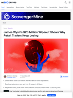 Over 45 Leverage Bets Lost Makes James Wynn A Market Parable