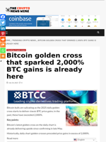 Bitcoin golden cross that sparked 2,000% BTC gains is already here - The Crypto News Wire
