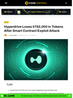 Hyperdrive Loses $782,000 in Tokens After Smart Contract Attack