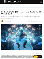 Stellar’s (XLM) $1 Dream Nears Reality Amid UK-US Deal - DailyCoin