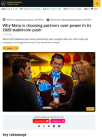 Meta’s 2026 Stablecoin Plan: Why It’s Partnering, Not Issuing