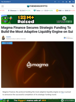 Magma Finance Secures Strategic Funding To Build the Most Adaptive Liquidity Engine on Sui