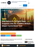 BNB Tests 8-Year Support as RSI Turns Oversold