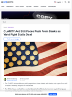 CLARITY Act Stalls Again as Banks Block Stablecoin Deal