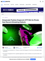 Grayscale Pushes Dogecoin ETF Plans Forward