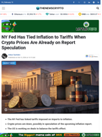 NY Fed Has Tied Inflation to Tariffs When Crypto Prices Are Already on Report Speculation - TheNewsCrypto