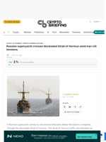 Russian superyacht crosses blockaded Strait of Hormuz amid Iran-US tensions