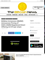 BitMine Immersion (BMNR) Announces Pricing of $365.24MM Registered Direct Offering At $70 per share