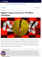 Biggest Crypto Crash Ever: $19 Billion Liquidated