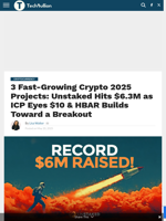 Unstaked, ICP, Hedera: Which Fast-Growing Crypto 2025 Project Leads with Real Impact?