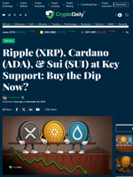 Ripple (XRP), Cardano (ADA), & Sui (SUI) at Key Support: Buy the Dip Now? - Crypto Daily
