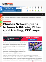 Charles Schwab plans to launch Bitcoin, Ether spot trading, CEO says - The Crypto News Wire