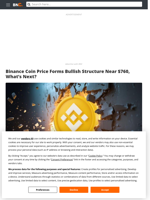 Binance Coin Price Forms Bullish Structure Near $760, What’s Next? - Brave New Coin