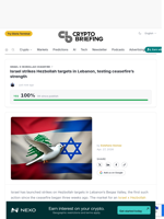 Israel strikes Hezbollah targets in Lebanon, testing ceasefire's strength