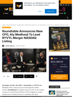 Roundtable Announces New CFO, Aly Madhavji To Lead RYVYL Merger NASDAQ Listing